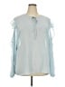 Libby Edelman Blue Long Sleeve Blouse Size XXL - photo 1