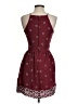 Alya Argyle Burgundy Casual Dress Size XS - photo 2