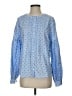 CeCe 100% Cotton Blue Long Sleeve Blouse Size S - photo 1