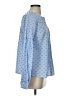 CeCe 100% Cotton Blue Long Sleeve Blouse Size S - photo 4
