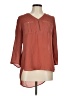 Wishful Park 100% Polyester Brown 3/4 Sleeve Blouse Size M - photo 1
