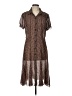Sandra Darren Polka Dots Brown Casual Dress Size 12 - photo 1