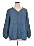 Christopher & Banks 100% Lyocell Blue 3/4 Sleeve Blouse Size XL - photo 1