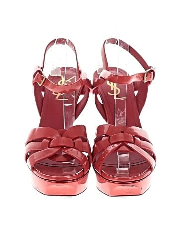 Yves Saint Laurent Patent Leather Tribute 75 Sandals (view 2)