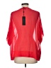 BCBGMAXAZRIA 100% Silk Solid Red Short Sleeve Silk Top Size L - photo 2