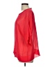 BCBGMAXAZRIA 100% Silk Solid Red Short Sleeve Silk Top Size L - photo 5