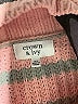 Crown & Ivy 100% Polyester Stripes Pink Turtleneck Sweater Size XL - photo 7