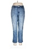 White House Black Market Chevron-herringbone Blue Jeans Size 12 - photo 1