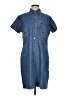 L.L.Bean 100% Cotton Blue Casual Dress Size 12 - photo 1
