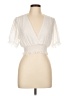 Jon & Anna 100% Polyester Ivory Short Sleeve Blouse Size L - photo 1