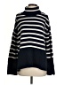 Gap 100% Cotton Stripes Blue Turtleneck Sweater Size S - photo 1