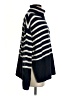 Gap 100% Cotton Stripes Blue Turtleneck Sweater Size S - photo 4