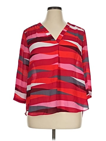 a.n.a. A New Approach 3/4 Sleeve Blouse (view 1)