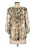 Bellatrix Animal Print Tan 3/4 Sleeve Blouse Size L - photo 2