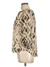 Bellatrix Animal Print Tan 3/4 Sleeve Blouse Size L - photo 5