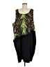 Lane Bryant 100% Polyester Graphic Black Cocktail Dress Size 28 - photo 1