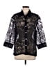 Wet Seal Black 3/4 Sleeve Button-Down Shirt Size XL - photo 1