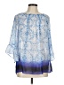 Zac & Rachel 100% Polyester Blue 3/4 Sleeve Blouse Size M - photo 1