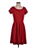 Elle Solid Red Casual Dress Size S - photo 1