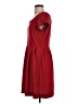 Elle Solid Red Casual Dress Size S - photo 5