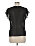 Frenchi 100% Polyester Black Short Sleeve Blouse Size M - photo 2