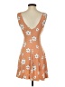Forever 21 Floral Orange Casual Dress Size S - photo 2