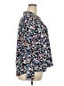 Zac & Rachel Print Blue Long Sleeve Blouse Size 2X - photo 4