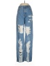 Missguided Hearts Blue Jeans Size 6 - photo 1