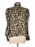 INA 100% Polyester Gold Long Sleeve Blouse Size L - photo 1