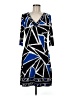 Susan Lawrence Graphic Blue Casual Dress Size M - photo 1