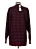 Aqua Plaid Burgundy Cardigan Size S - photo 2