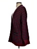Aqua Plaid Burgundy Cardigan Size S - photo 5