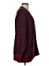 Aqua Plaid Burgundy Cardigan Size S - photo 4