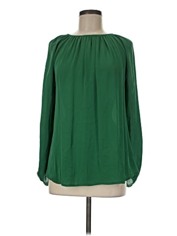 Diane von Furstenberg Long Sleeve Silk Top (view 1)