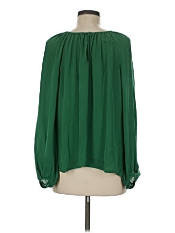 Diane von Furstenberg Long Sleeve Silk Top (view 2)