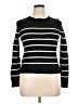 Caslon 100% Cashmere Stripes Black Cashmere Pullover Sweater Size XXL - photo 1