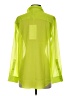 Wildfang 100% Polyester Solid Green 3/4 Sleeve Blouse Size XS - photo 2