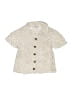 Crewcuts Ivory Short Sleeve Button-Down Shirt Size 4 - 5 - photo 1