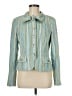 Carlisle 100% Silk Stripes Teal Silk Blazer Size 8 - photo 1