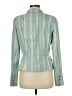 Carlisle 100% Silk Stripes Teal Silk Blazer Size 8 - photo 2