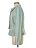 Carlisle 100% Silk Stripes Teal Silk Blazer Size 8 - photo 5