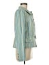 Carlisle 100% Silk Stripes Teal Silk Blazer Size 8 - photo 4