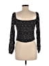 Easel 100% Rayon Black 3/4 Sleeve Blouse Size L - photo 2