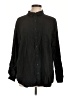 Risen Solid Black Long Sleeve Button-Down Shirt Size L - photo 1
