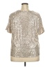 Dex Metallic Silver Short Sleeve Top Size 2X - photo 2