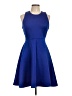 Milly Solid Blue Cocktail Dress Size 10 - photo 1