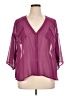 Patchington Purple 3/4 Sleeve Blouse Size XL - photo 1