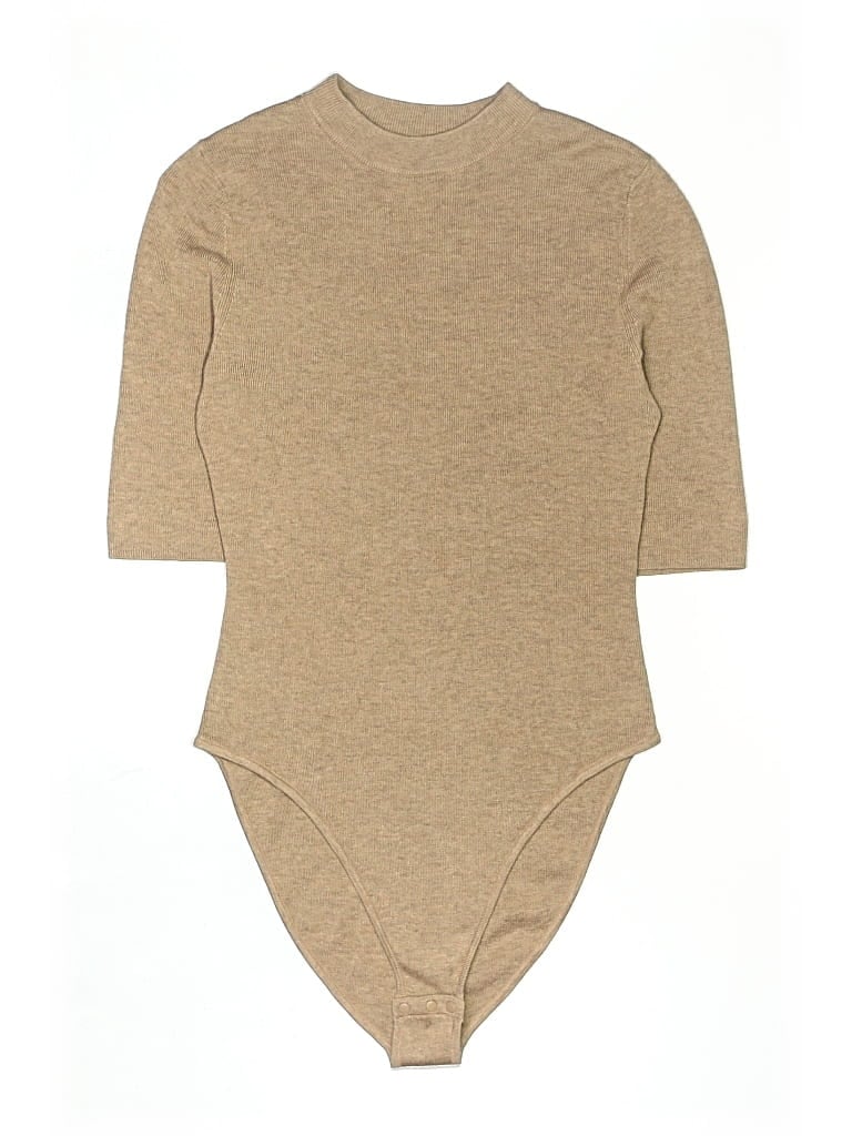 Pre-owned Aday Bodysuit In Tan