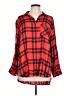 Hester & Orchard 100% Rayon Plaid Red 3/4 Sleeve Button-Down Shirt Size L - photo 1