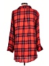 Hester & Orchard 100% Rayon Plaid Red 3/4 Sleeve Button-Down Shirt Size L - photo 2
